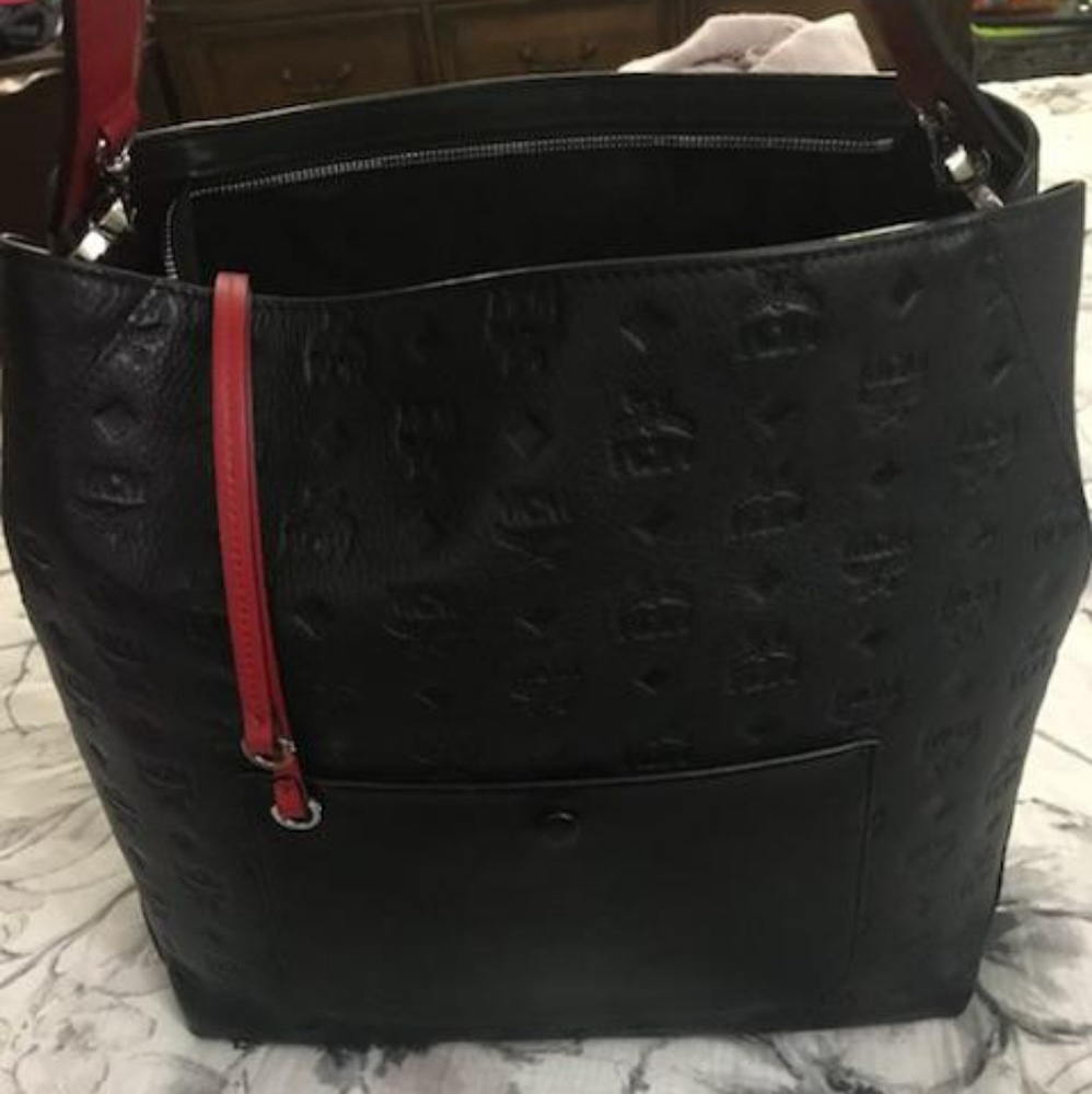 AUTHENTIC MCM leather hobo bag